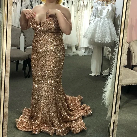 Golden Sequin Mermaid Dress